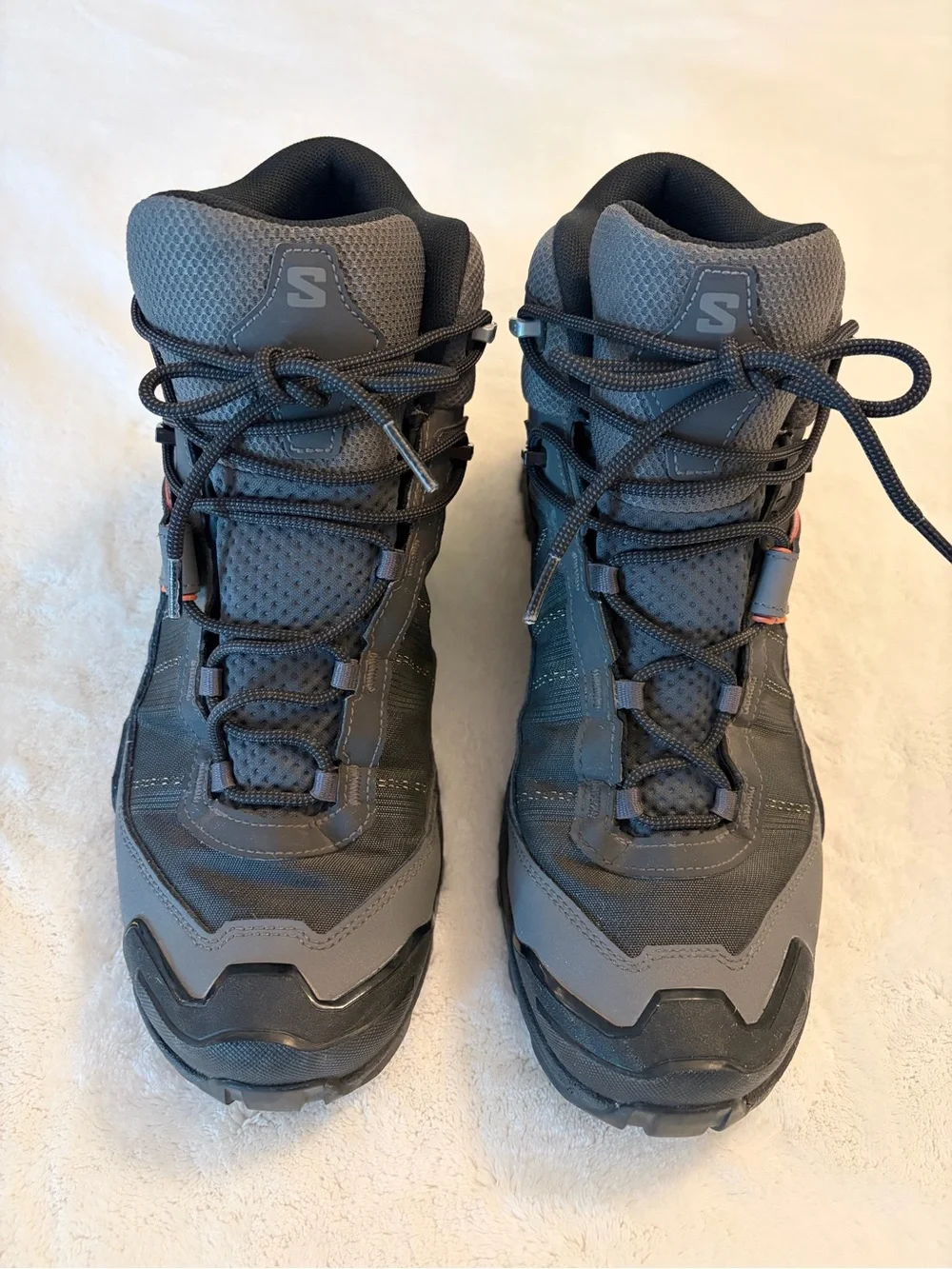 Men's Salomon X Ultra 5 Mid GTX GORE-TEX Hiking Boots 11.5 Grey/Black/Orange